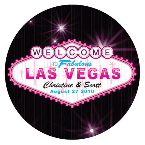 Las Vegas Small Sticker Dark Pink