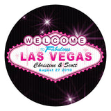 Las Vegas Large Sticker Dark Pink