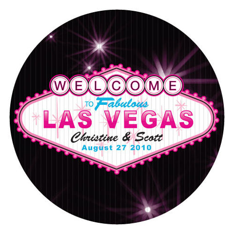 Las Vegas Large Sticker Dark Pink