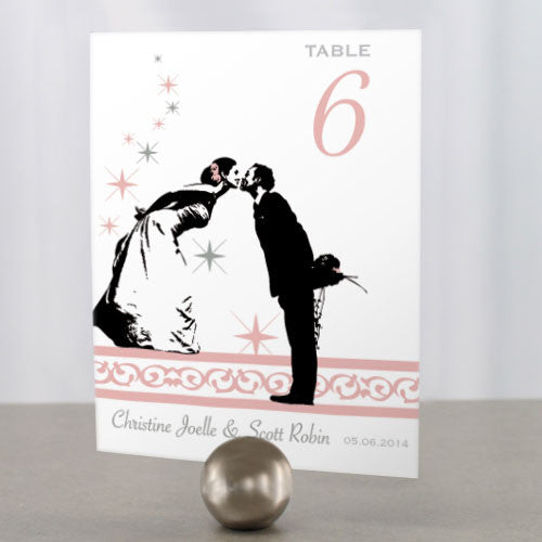 Vintage Hollywood Table Number Numbers 1-12 Lilac