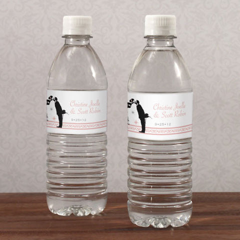 Vintage Hollywood Water Bottle Label Lilac