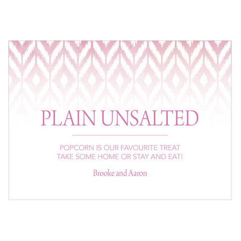 Ikat Large Card Open Format Table Sign Lavender