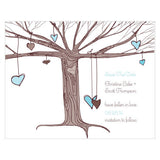 Heart Strings Save The Date Card Aqua Blue