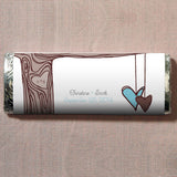 Heart Strings Nut Free Gourmet Milk Chocolate Bar Aqua Blue