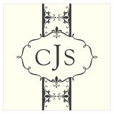 Fleur De Lis Square Tag Royal Blue