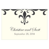Fleur De Lis Large Rectangular Tag Royal Blue