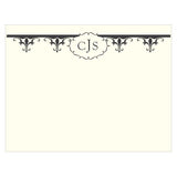 Fleur De Lis Note Card Royal Blue