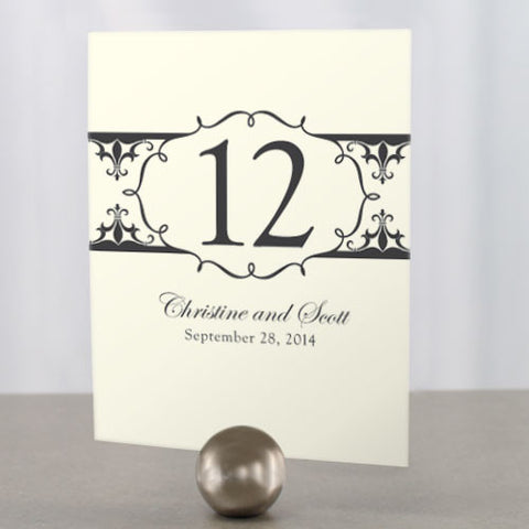 Fleur De Lis Table Number Numbers 1-12 Royal Blue