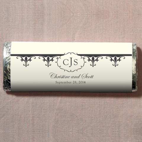 Fleur De Lis Nut Free Gourmet Milk Chocolate Bar Royal Blue