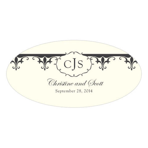Fleur De Lis Large Cling Royal Blue