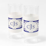 Fleur De Lis Mini Luminary Wrap Royal Blue