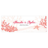 Reef Coral Small Rectangular Tag Red