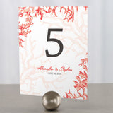 Reef Coral Table Number Numbers 1-12 Red