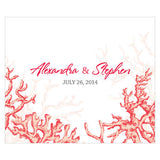 Reef Coral Rectangular Label Red