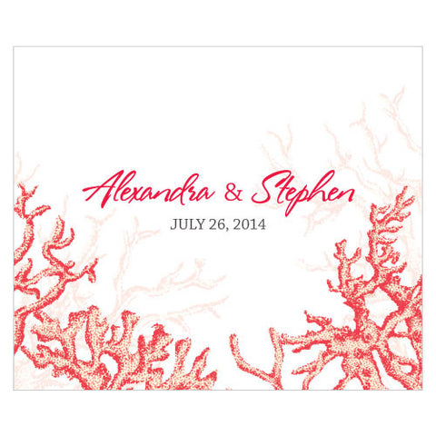 Reef Coral Rectangular Label Red