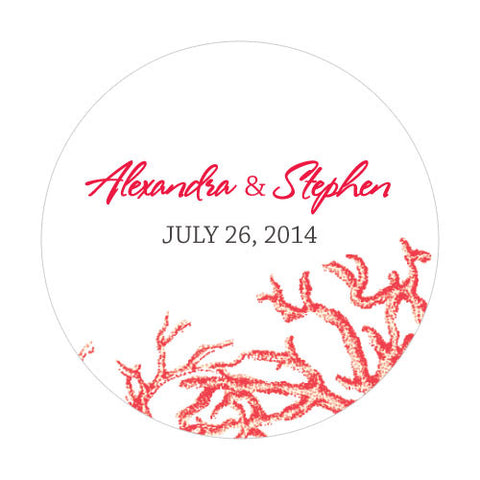 Reef Coral Small Sticker Red