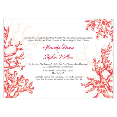 Reef Coral Invitation Red