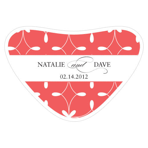 Modern Geometry Heart Container Sticker Red