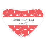 Modern Geometry Heart Container Sticker Red