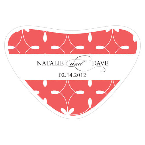 Modern Geometry Heart Container Sticker Red