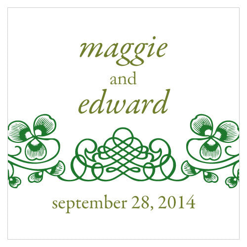 Luck Of The Irish Square Tag Classical Green