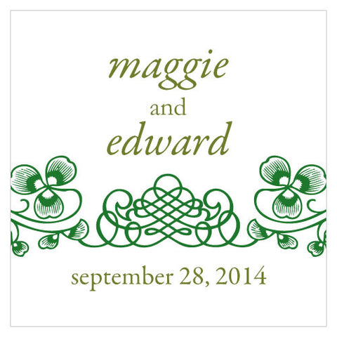 Luck Of The Irish Square Tag Classical Green