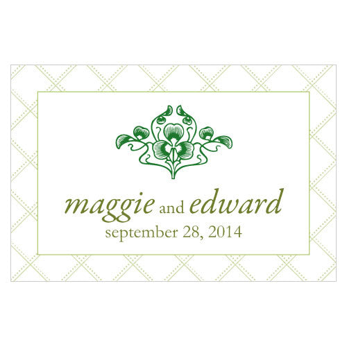 Luck Of The Irish Large Rectangular Tag Classical Green
