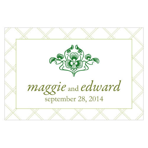 Luck Of The Irish Large Rectangular Tag Classical Green