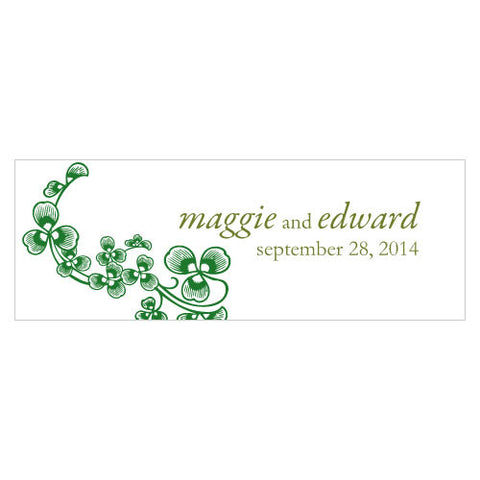 Luck Of The Irish Small Rectangular Tag Classical Green