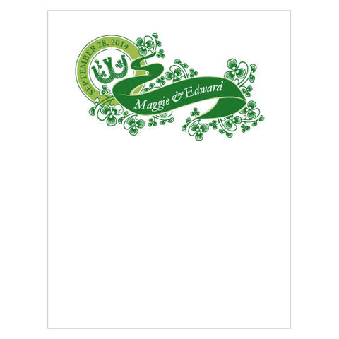 Luck Of The Irish Note Card Classical Green