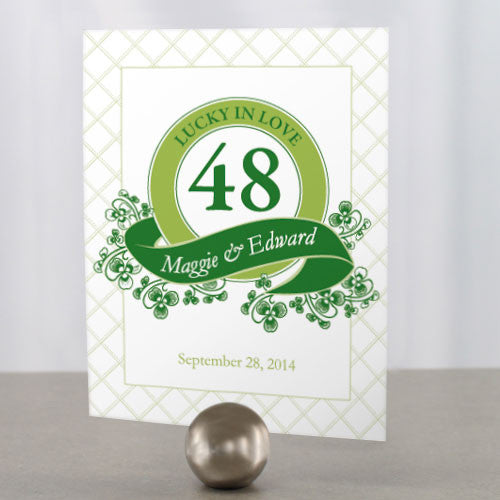 Luck Of The Irish Table Number Numbers 1-12 Classical Green