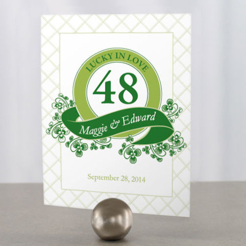 Luck Of The Irish Table Number Numbers 1-12 Classical Green