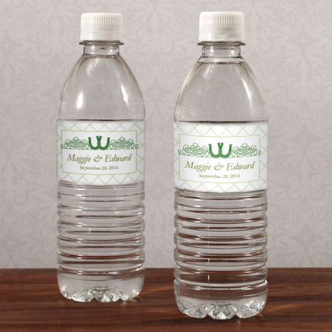 Luck Of The Irish Water Bottle Label Classical Green