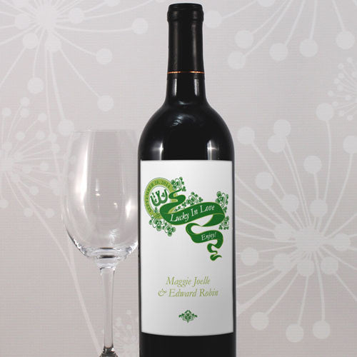 Luck Of The Irish Wine Label Classical Green