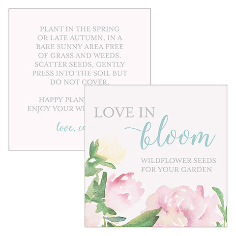 Garden Party Square Favor Tag Open Format