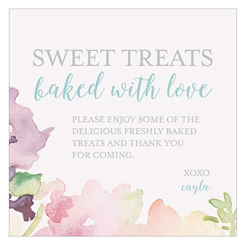 Garden Party Square Open Format Table Sign