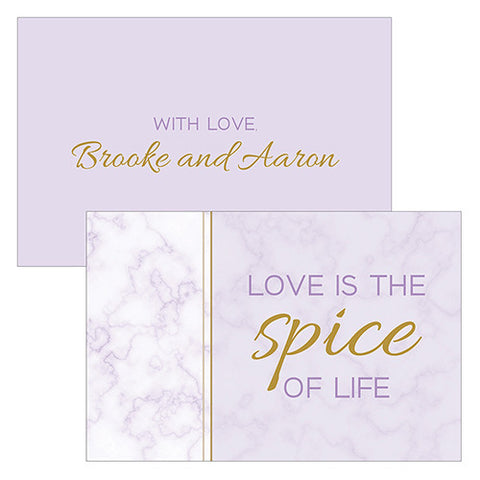 Geo Marble Flat Place Card Lavender