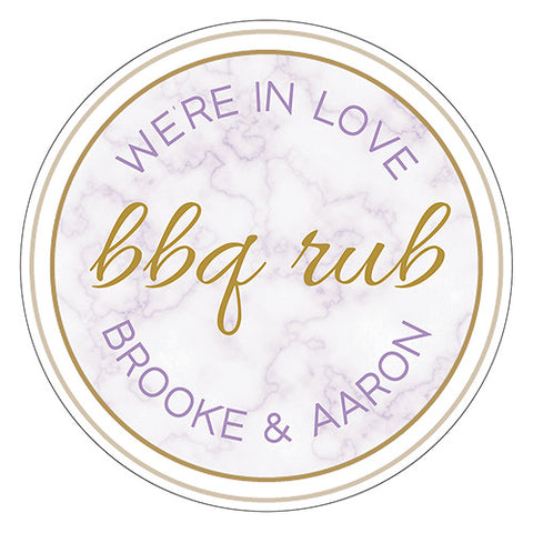 Geo Marble Small Sticker Lavender