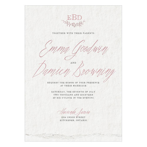 Modern Fairy Tale Invitation Vintage Pink
