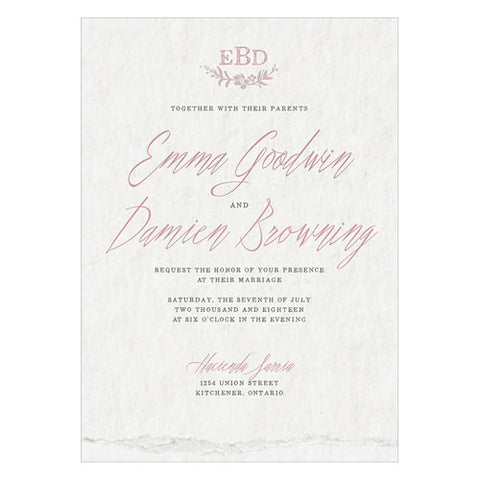 Modern Fairy Tale Invitation Vintage Pink