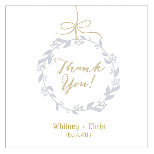 Botanical Wreath Square Tag