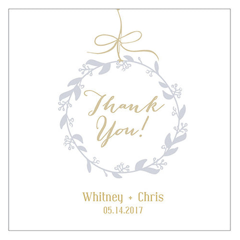 Botanical Wreath Square Tag