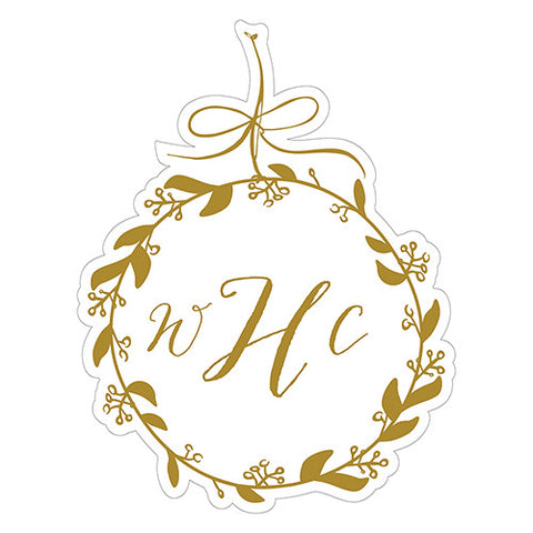 Small Botanical Wreath Diecut Sticker