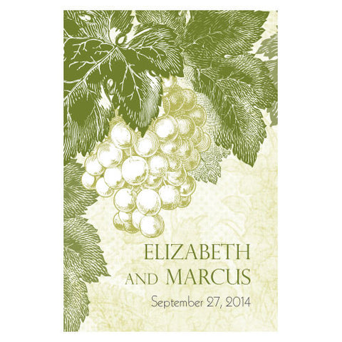 A Wine Romance Large Rectangular Tag Willow Green