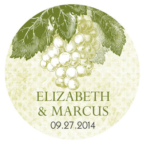 A Wine Romance Small Sticker Willow Green