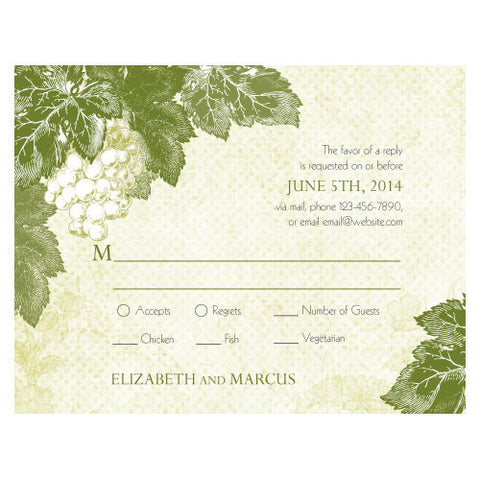 A Wine Romance RSVP Willow Green