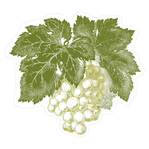 A Wine Romance Die-cut Sticker Willow Green