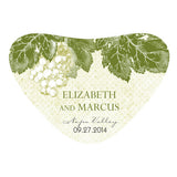A Wine Romance Heart Container Sticker Willow Green