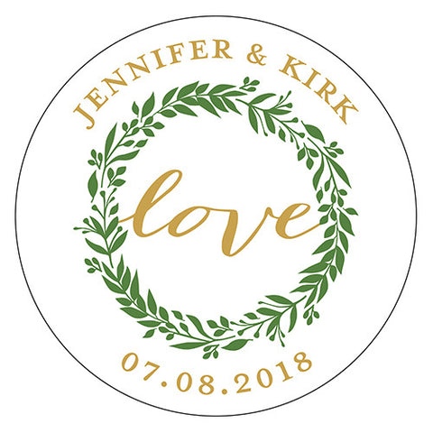 Love Wreath Small Sticker