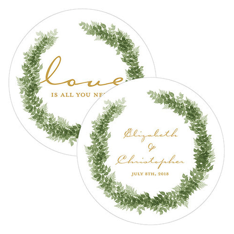 Love Wreath Personalized Hand Fan
